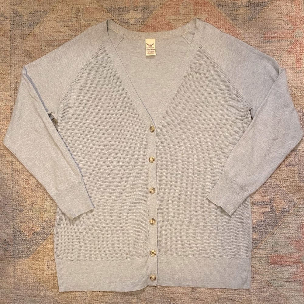 FADED GLORY Women’s Boyfriend Cardigan in Grey